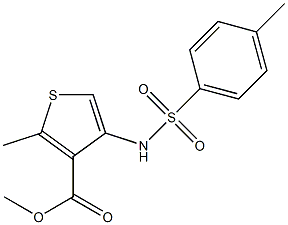 methyl 2-methyl-4-{[(4-methylphenyl)sulfonyl]amino}thiophene-3-carboxylate Struktur