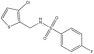 N1-[(3-chloro-2-thienyl)methyl]-4-fluorobenzene-1-sulfonamide Struktur