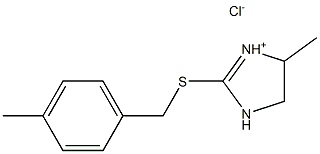 4-methyl-2-[(4-methylbenzyl)thio]-4,5-dihydro-1H-imidazol-3-ium chloride Struktur