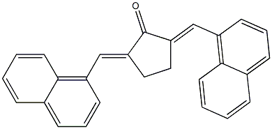 2,5-di(1-naphthylmethylidene)cyclopentan-1-one Struktur