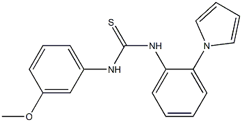 N-(3-methoxyphenyl)-N'-[2-(1H-pyrrol-1-yl)phenyl]thiourea Struktur