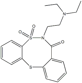 6-[2-(diethylamino)ethyl]-6,7-dihydro-5H-5lambda~6~-dibenzo[d,g][1,6,2]dithiazocine-5,5,7-trione Struktur