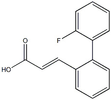 (E)-3-(2-(2-fluorophenyl)phenyl)acrylic acid Struktur