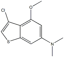 3-chloro-4-methoxy-N,N-dimethylbenzo[b]thiophen-6-amine Struktur