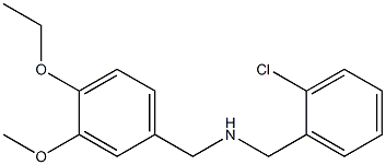 [(2-chlorophenyl)methyl][(4-ethoxy-3-methoxyphenyl)methyl]amine Struktur