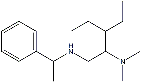 [2-(dimethylamino)-3-ethylpentyl](1-phenylethyl)amine Struktur