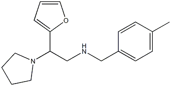 [2-(furan-2-yl)-2-(pyrrolidin-1-yl)ethyl][(4-methylphenyl)methyl]amine Struktur