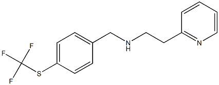 [2-(pyridin-2-yl)ethyl]({4-[(trifluoromethyl)sulfanyl]phenyl}methyl)amine Struktur