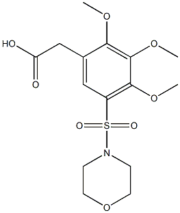 [2,3,4-trimethoxy-5-(morpholin-4-ylsulfonyl)phenyl]acetic acid Struktur