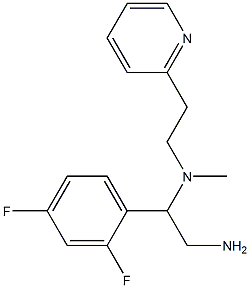 [2-amino-1-(2,4-difluorophenyl)ethyl](methyl)[2-(pyridin-2-yl)ethyl]amine Struktur