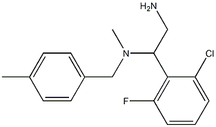 [2-amino-1-(2-chloro-6-fluorophenyl)ethyl](methyl)[(4-methylphenyl)methyl]amine Struktur