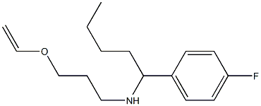 [3-(ethenyloxy)propyl][1-(4-fluorophenyl)pentyl]amine Struktur