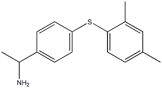 1-{4-[(2,4-dimethylphenyl)sulfanyl]phenyl}ethan-1-amine Struktur