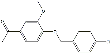 1-{4-[(4-chlorophenyl)methoxy]-3-methoxyphenyl}ethan-1-one Struktur