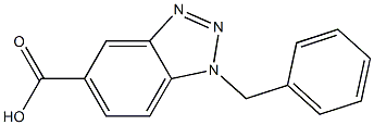 1-benzyl-1H-1,2,3-benzotriazole-5-carboxylic acid Struktur