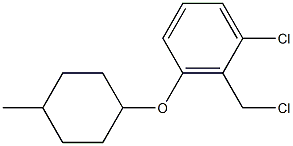 1-chloro-2-(chloromethyl)-3-[(4-methylcyclohexyl)oxy]benzene Struktur