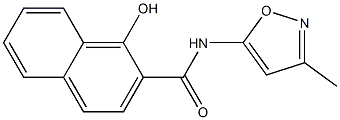 1-hydroxy-N-(3-methyl-1,2-oxazol-5-yl)naphthalene-2-carboxamide Struktur