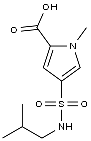 1-methyl-4-[(2-methylpropyl)sulfamoyl]-1H-pyrrole-2-carboxylic acid Struktur