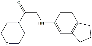 2-(2,3-dihydro-1H-inden-5-ylamino)-1-(morpholin-4-yl)ethan-1-one Struktur