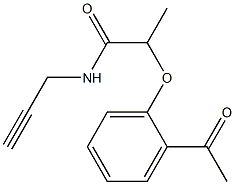 2-(2-acetylphenoxy)-N-(prop-2-yn-1-yl)propanamide Struktur
