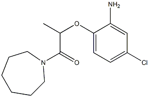 2-(2-amino-4-chlorophenoxy)-1-(azepan-1-yl)propan-1-one Struktur