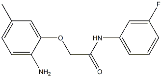 2-(2-amino-5-methylphenoxy)-N-(3-fluorophenyl)acetamide Struktur