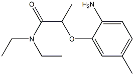 2-(2-amino-5-methylphenoxy)-N,N-diethylpropanamide Struktur