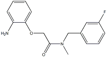 2-(2-aminophenoxy)-N-[(3-fluorophenyl)methyl]-N-methylacetamide Struktur