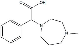 2-(4-methyl-1,4-diazepan-1-yl)-2-phenylacetic acid Struktur