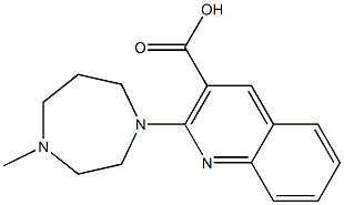 2-(4-methyl-1,4-diazepan-1-yl)quinoline-3-carboxylic acid Struktur