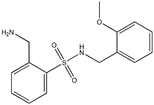 2-(aminomethyl)-N-[(2-methoxyphenyl)methyl]benzene-1-sulfonamide Struktur