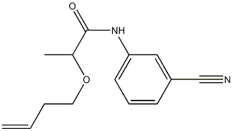 2-(but-3-en-1-yloxy)-N-(3-cyanophenyl)propanamide Struktur