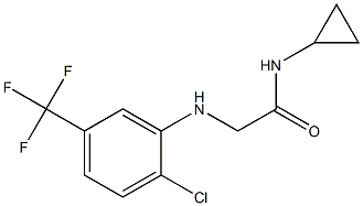 2-{[2-chloro-5-(trifluoromethyl)phenyl]amino}-N-cyclopropylacetamide Struktur