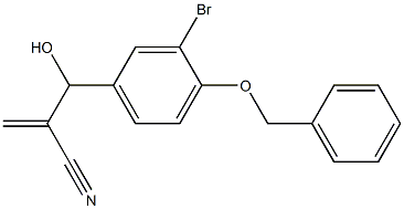 2-{[4-(benzyloxy)-3-bromophenyl](hydroxy)methyl}prop-2-enenitrile Struktur