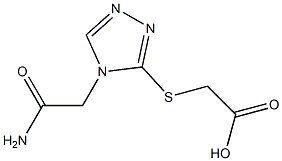 2-{[4-(carbamoylmethyl)-4H-1,2,4-triazol-3-yl]sulfanyl}acetic acid Struktur