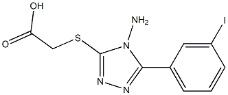 2-{[4-amino-5-(3-iodophenyl)-4H-1,2,4-triazol-3-yl]sulfanyl}acetic acid Struktur