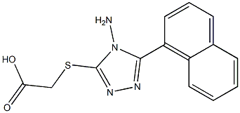 2-{[4-amino-5-(naphthalen-1-yl)-4H-1,2,4-triazol-3-yl]sulfanyl}acetic acid Struktur