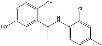 2-{1-[(2-chloro-4-methylphenyl)amino]ethyl}benzene-1,4-diol Struktur