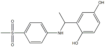 2-{1-[(4-methanesulfonylphenyl)amino]ethyl}benzene-1,4-diol Struktur