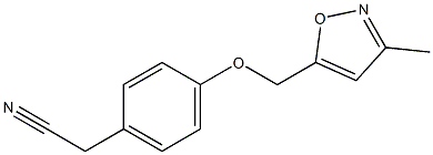 2-{4-[(3-methyl-1,2-oxazol-5-yl)methoxy]phenyl}acetonitrile Struktur