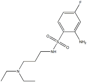 2-amino-N-[3-(diethylamino)propyl]-4-fluorobenzene-1-sulfonamide Struktur