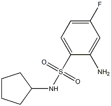 2-amino-N-cyclopentyl-4-fluorobenzene-1-sulfonamide Struktur