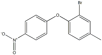 2-bromo-4-methyl-1-(4-nitrophenoxy)benzene Struktur