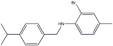 2-bromo-4-methyl-N-{[4-(propan-2-yl)phenyl]methyl}aniline Struktur