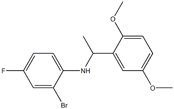 2-bromo-N-[1-(2,5-dimethoxyphenyl)ethyl]-4-fluoroaniline Struktur