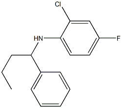 2-chloro-4-fluoro-N-(1-phenylbutyl)aniline Struktur