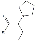 3-methyl-2-(pyrrolidin-1-yl)butanoic acid Struktur