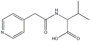 3-methyl-2-[(pyridin-4-ylacetyl)amino]butanoic acid Struktur