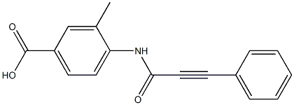 3-methyl-4-[(3-phenylprop-2-ynoyl)amino]benzoic acid Struktur