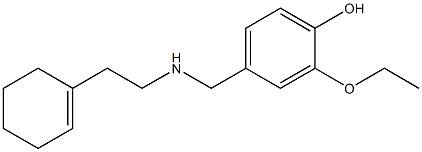 4-({[2-(cyclohex-1-en-1-yl)ethyl]amino}methyl)-2-ethoxyphenol Struktur